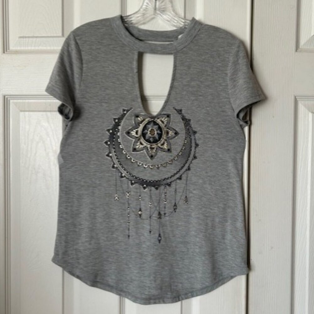 Women's Indian Theme Printed T-Shirt, Size L